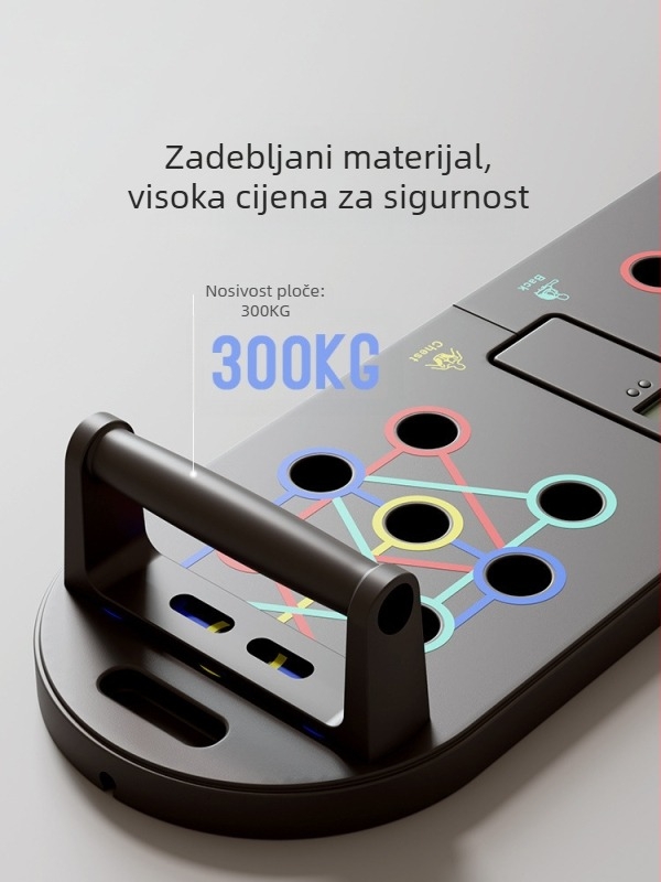 3-u-1 ploča za sklekove s otporom užeta za cjelovito vježbanje