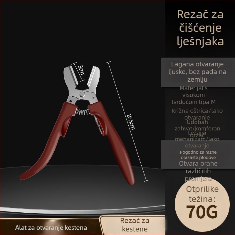 AKL Višenamjenski otvarač za kestene — 304 nehrđajući čelik, ergonomski dizajn koji štedi napor, moguć ispis logotipa, ovlaštena privatna marka