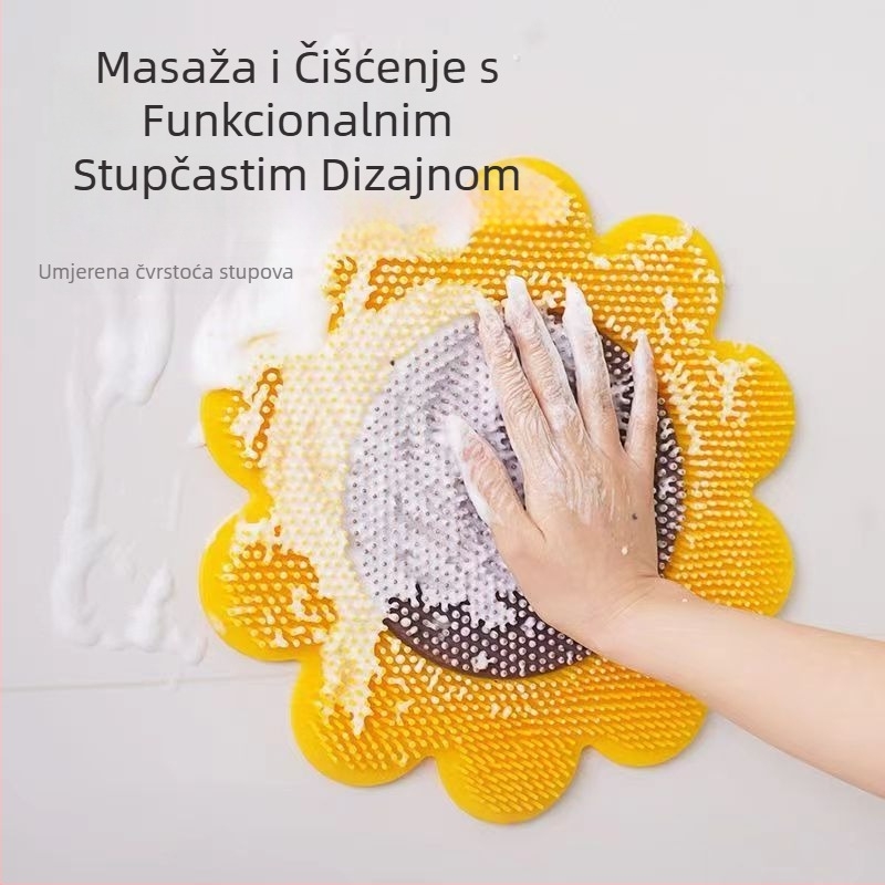Tuš četka za leđa, zidni držač, PVC masažna četka za kućnu upotrebu