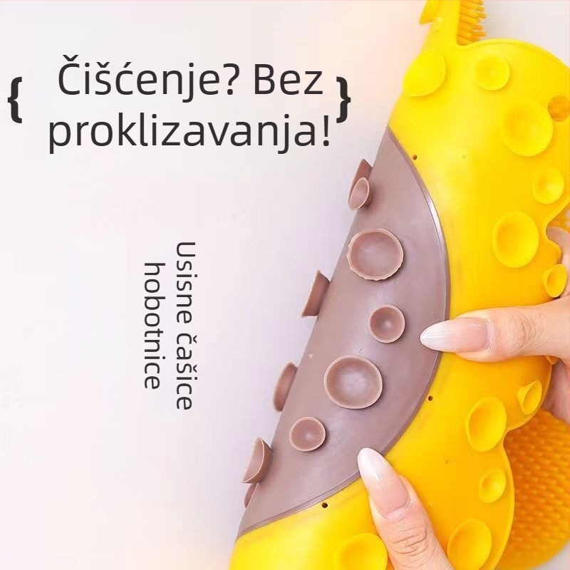 Tuš četka za leđa, zidni držač, PVC masažna četka za kućnu upotrebu