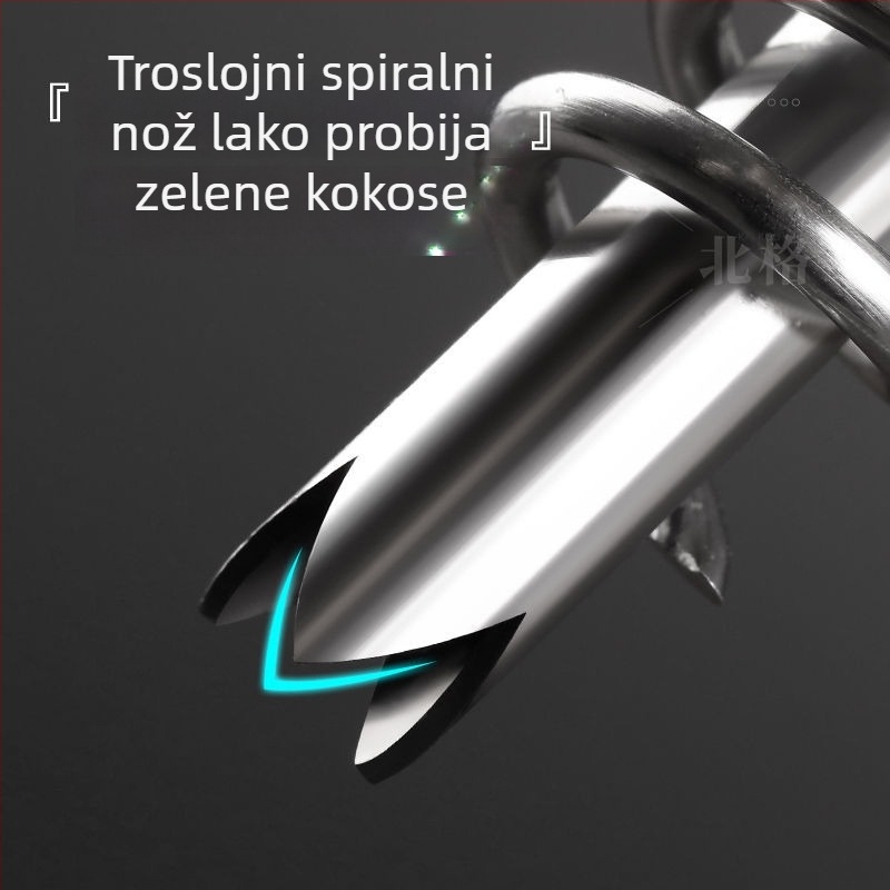 Alat za otvaranje kokosa — podijeljivač voća, nehrđajući čelik, moderan minimalistički stil, zimsko lansiranje 2014