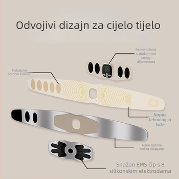 EMS masaža za trbuh — Model G300, sklopiva, pojas za struk + glavni blok, 0,46 kg, za ured, dom i vani