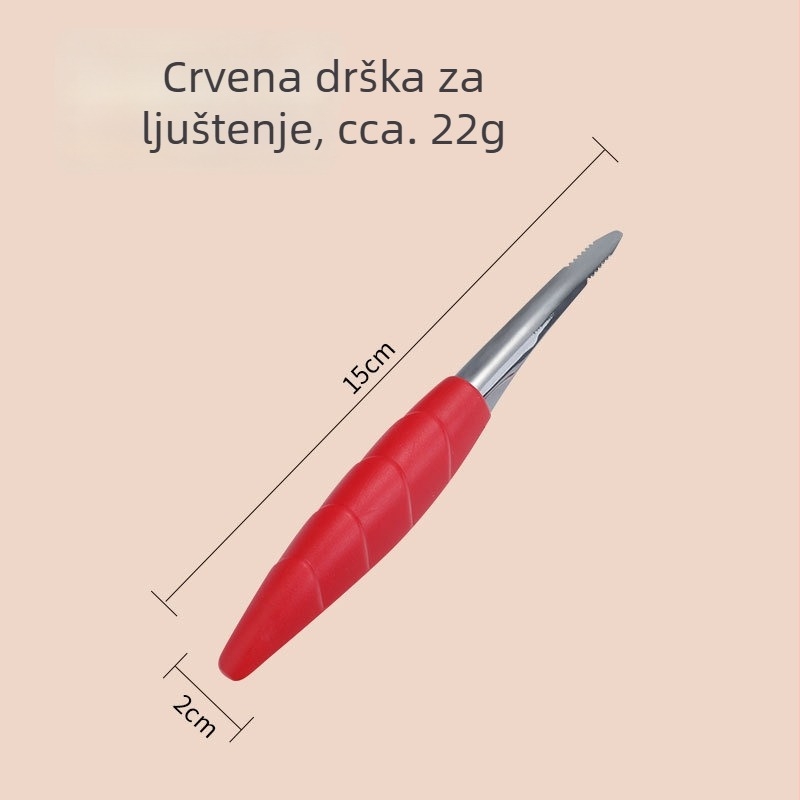 Nehrđajući čelični nož za škampe – deveiniranje i ljuštenje oklopa, višenamjenski kuhinjski alat AKL