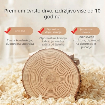 Shangyi Veliki zavrtni disk za kućnu fitness – ploča za ravnotežu od masivnog drveta