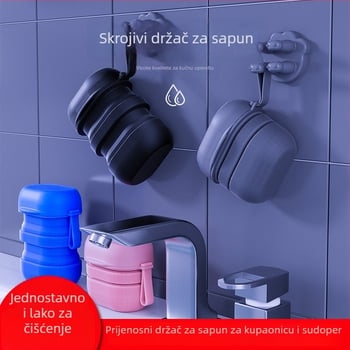 Putna kutija za sapun s poklopcem, silikon za hranu, ispis logotipa, mogućnost prilagodbe