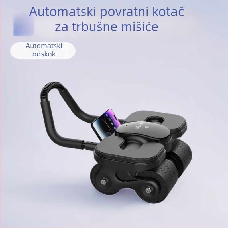 Kolo za trbušnjake s četiri kotača, dodirni zaslon, automatsko vraćanje, za kućnu upotrebu (težina 2700 g)
