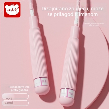 Dječje uže za preskakanje s bambus perlama, prilagodljiva duljina, mogućnost upisa imena
