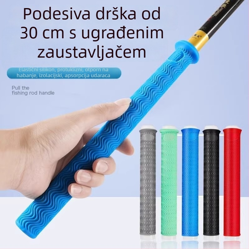 Poklopac ručke ribolovnog štapa – guma, produžen i debelog profila, protuklizni, pojas za upijanje znoja