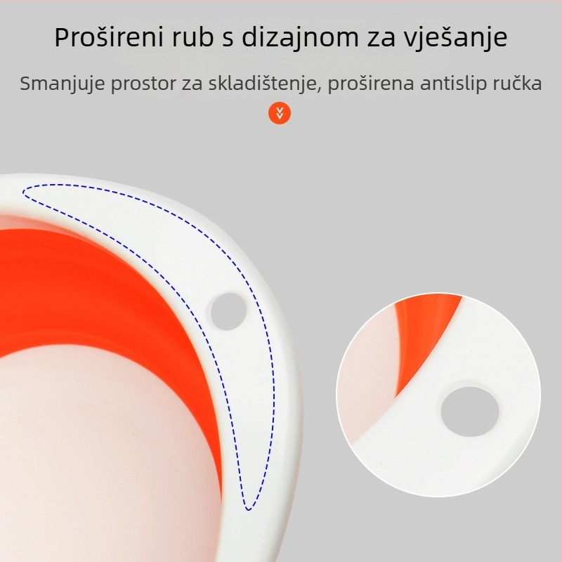 Plastična posuda za mamce za ribolov, prijenosna, ojačana i sklopiva, s teleskopskom i otvorenom verzijom