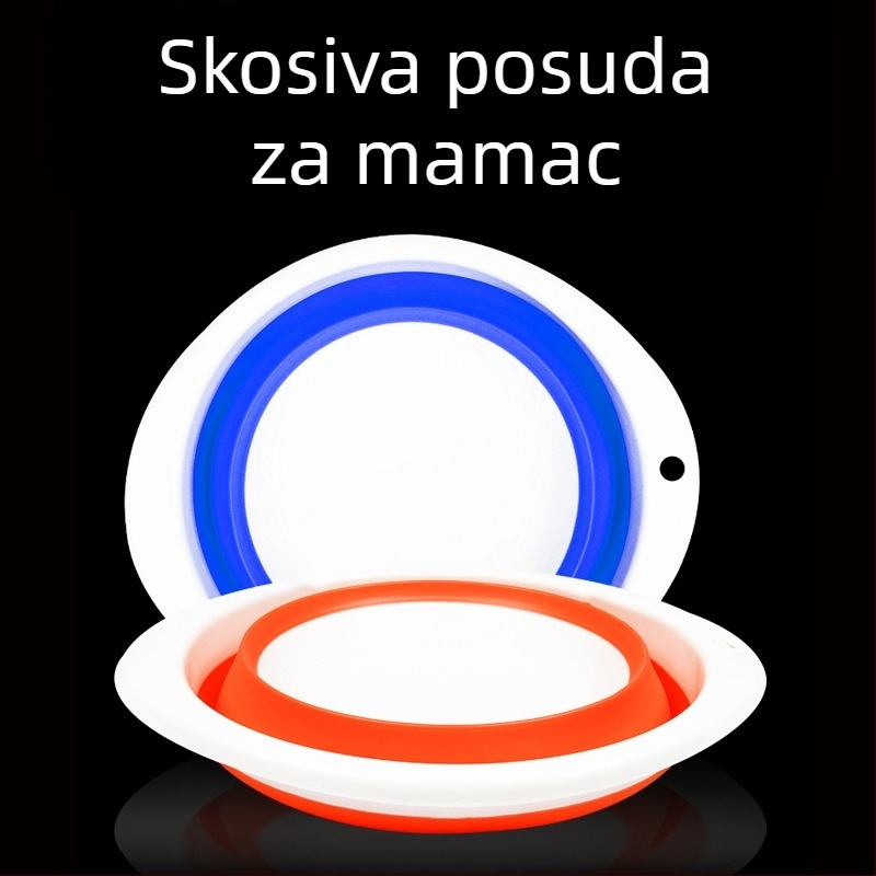 Plastična posuda za mamce za ribolov, prijenosna, ojačana i sklopiva, s teleskopskom i otvorenom verzijom