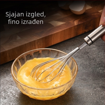 Ručni šlagač za jaja od 304 nerđajućeg čelika – za mućenje jaja i odvajanje bjelanjaka