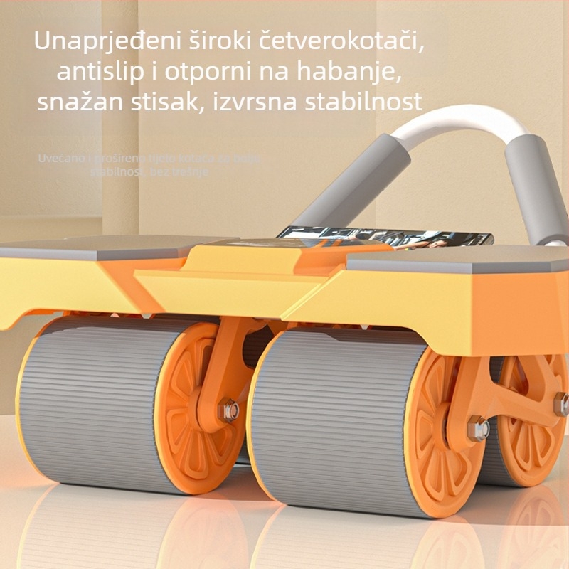 Četverostrani kolut za trbušnjake s automatskim povratkom i podrškom za lakat za kućne treninge