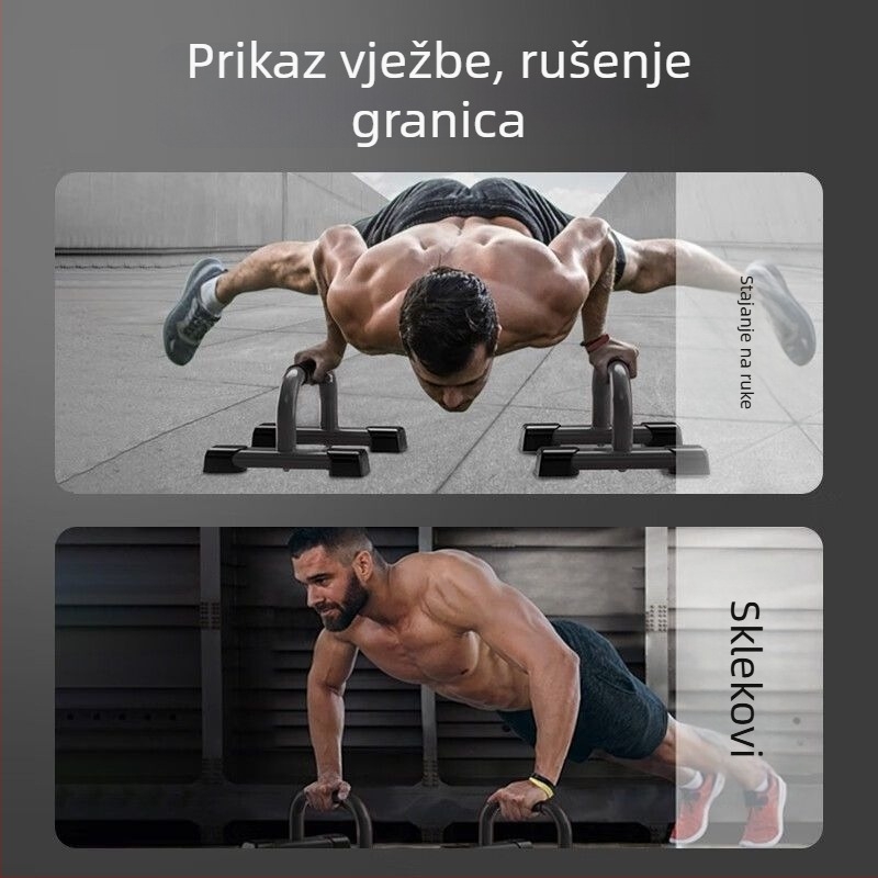 H-tip stojač za sklekove – model 043B, težina 7 kg, marka Easy to hold healthy, za ured, vani i kućnu upotrebu