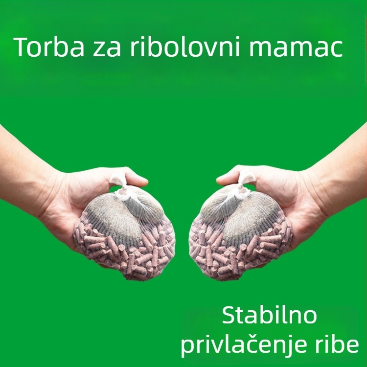 Torba za mamac za ribolov sa mrežom i fiksnom točkom, dugi domet bacanja mamca, vrećica s kukuricom i uređaj za bacanje mamca