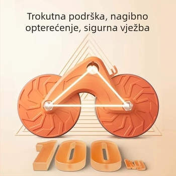 Kompaktni kolut za trbušne mišiće s potporom lakta i automatskim povratkom – ne rastavlja, težina 2, za ured, masaža zdravstvene njege