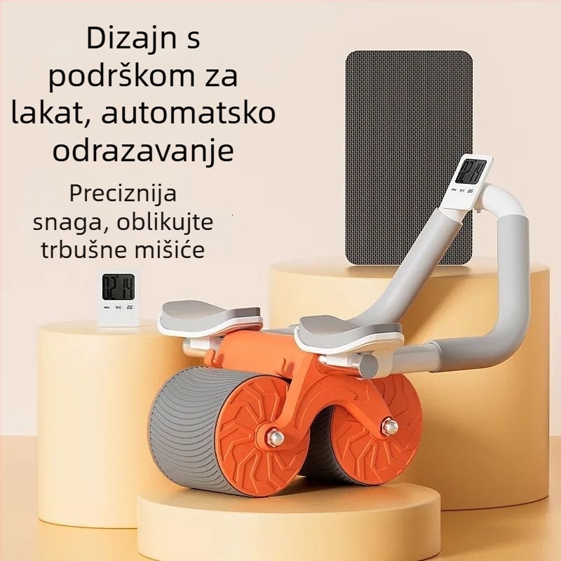 Kompaktni kolut za trbušne mišiće s potporom lakta i automatskim povratkom – ne rastavlja, težina 2, za ured, masaža zdravstvene njege