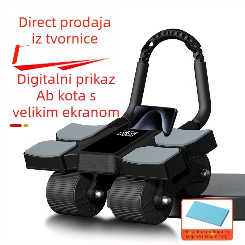 Kotač za trbušnjake s digitalnim prikazom, novi model, pametni brojač i automatsko vraćanje, ravna podloga za muškarce i žene