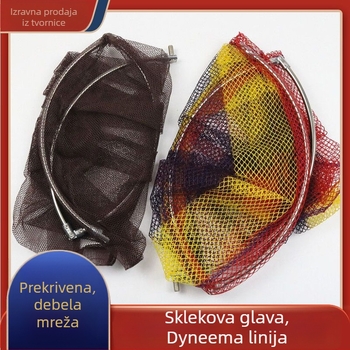 Arnova metalna glava ribarske mreže, sklopiva, čvrsta, gumirana