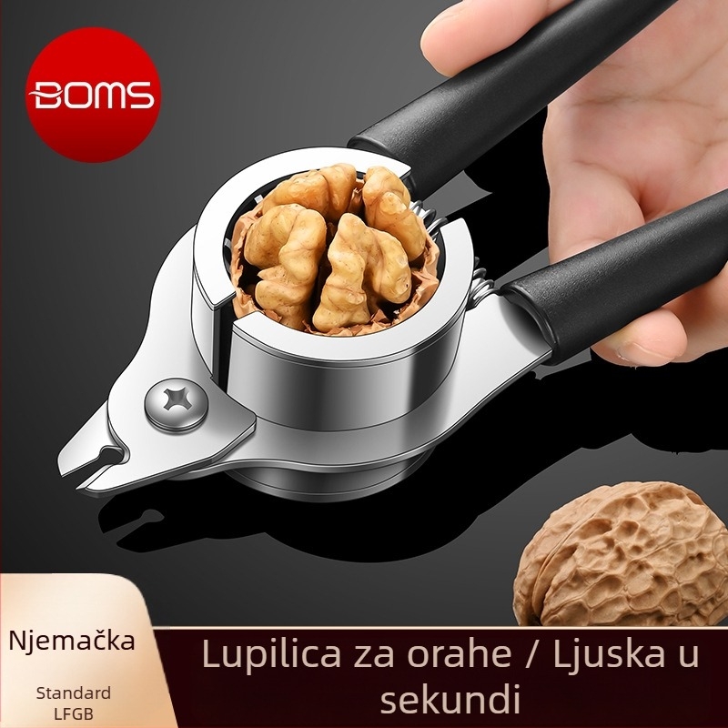 Bosans kliješta od nehrđajućeg čelika za orahe — višenamjenski alat za otvaranje ljuski s mogućnošću tiskanja logotipa