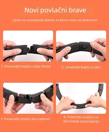 Inteligentni valjak za trbušnjake za vježbanje na otvorenom, stabilan, ne sklapa se, 0.2 kg, model 01