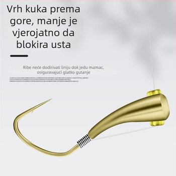 Lakeside Sky Hook s bakrenom glavom, bodljikav horog, 5 komada u pakiranju, 1000 komada, za ribolov u spremniku i jezeru