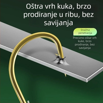 Dvostruka udica bez bodlja, broj 2, ručno vezani omotač