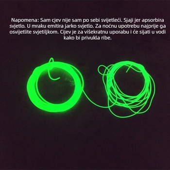 Cijev za ribarsku liniju — svjetleća mekana gumena cijev, protiv ugriza, protiv zapetljavanja — dodatak za morski ribolov