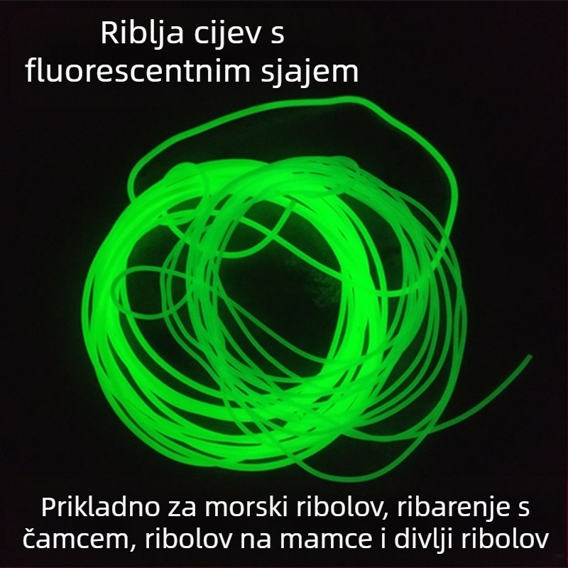 Cijev za ribarsku liniju — svjetleća mekana gumena cijev, protiv ugriza, protiv zapetljavanja — dodatak za morski ribolov