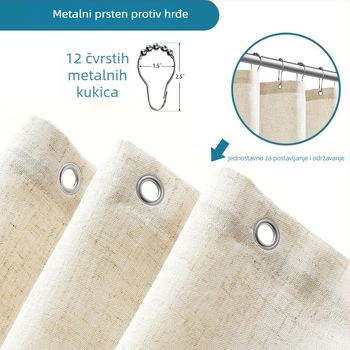 Tuš zavjesa, poliester, moderan minimalistički stil, jednobojni uzorak, tisk loga i prilagodba dostupni