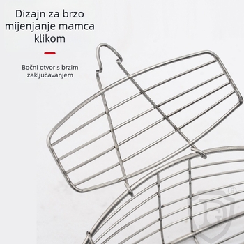 Kovinski nehrđajući čelični četvrtasti kavez za mamce, maslinastog oblika, za morski ribolov