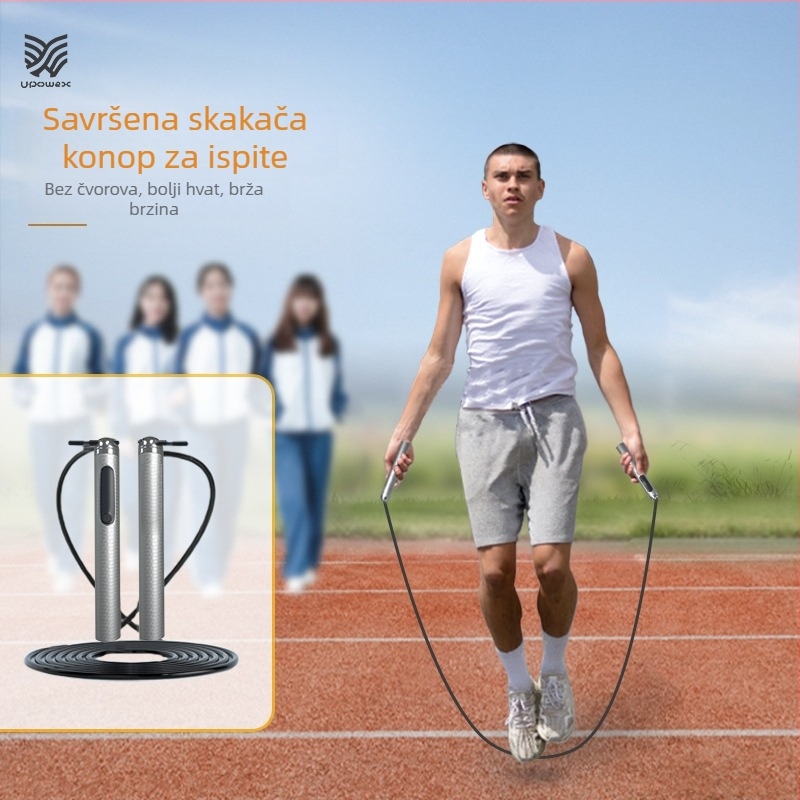 Inteligentno preskakivačko uže s mjerenjem vremena i ponavljanja (Brand: U-POWEX; Bluetooth povezivanje s mobilnom aplikacijom; Mjeri vrijeme i ponavljanja; Pogodno za fitness i trčanje; Za odrasle)
