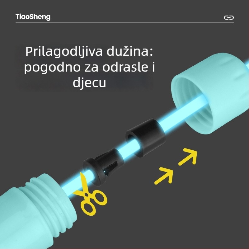 Dječje svjetleće špaga za skakanje, prilagodljiva duljina, ABS materijal, pogodna za unutarnje i vanjske vježbe