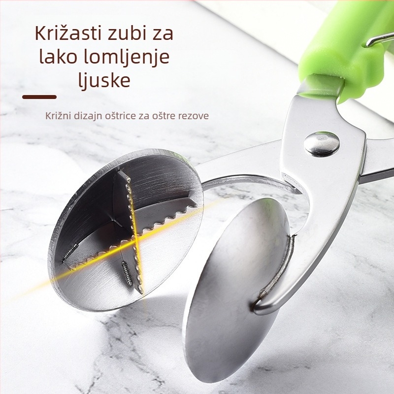 Kesten od nehrđajućeg čelika s križnom pločom — otvarač ljuske orašastih plodova, model HD252103, 430 nehrđajućeg čelika, prilagodba obrade, tisk loga
