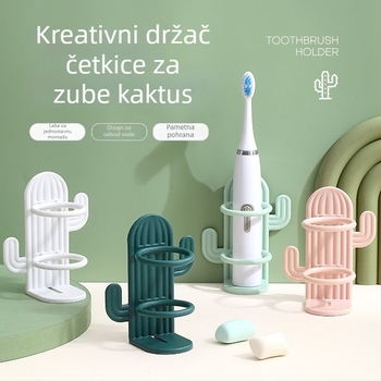 Držač za električnu četkicu s UV sterilizacijom, zidni, vakuumsko pričvršćivanje, plastični