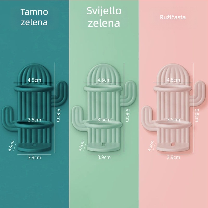 Držač za električnu četkicu s UV sterilizacijom, zidni, vakuumsko pričvršćivanje, plastični