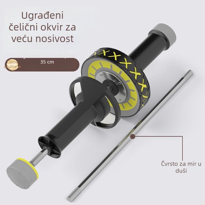 Kotač za trbušnjake – profesionalni jednokolni uređaj za vježbanje, nije sklopiv, 1,25 kg, model 01, za ured/kuću/teretanu