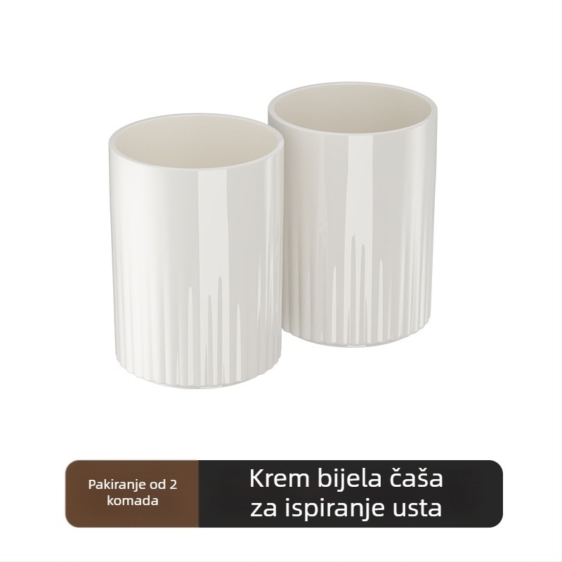 Držač za četkicu s invertnim dizajnom protiv prašine, bez bušenja, kristalno staklo, mehanizam istiskivanja paste za zube