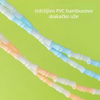Deli bambusovo preskakanje užad za djecu, PVC materijal, podesiva duljina