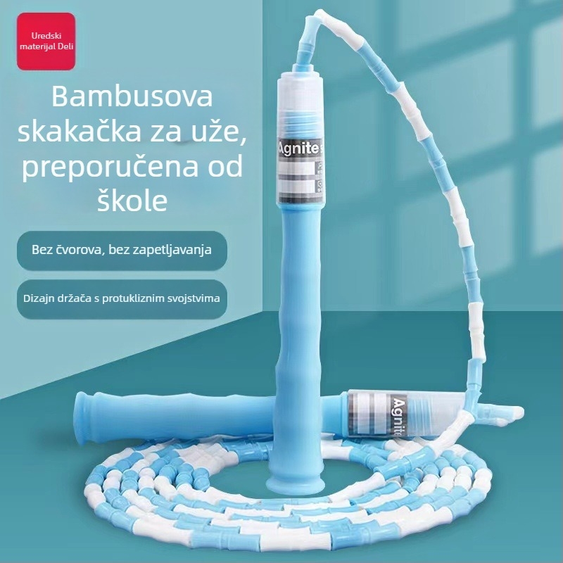 Deli bambusovo preskakanje užad za djecu, PVC materijal, podesiva duljina