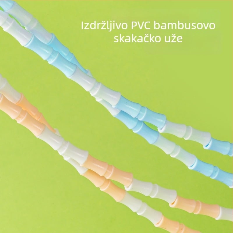 Deli bambusovo preskakanje užad za djecu, PVC materijal, podesiva duljina