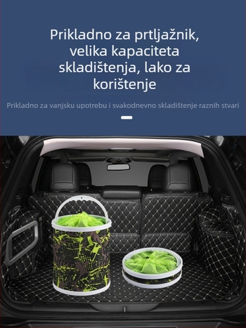 Sklopiva platnena kanta za ribolov s mrežom protiv skakanja (Materijal: platno; Tip: sklopivi; Značajka: mreža protiv skakanja)