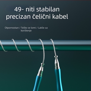 Skakač s čeličnim užetom, automatskim zaključavanjem, prilagodljiv, dvostruki ležajevi, duljina 3 m