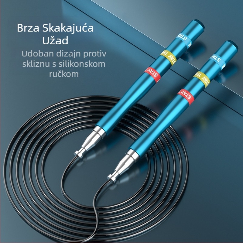 Skakač s čeličnim užetom, automatskim zaključavanjem, prilagodljiv, dvostruki ležajevi, duljina 3 m