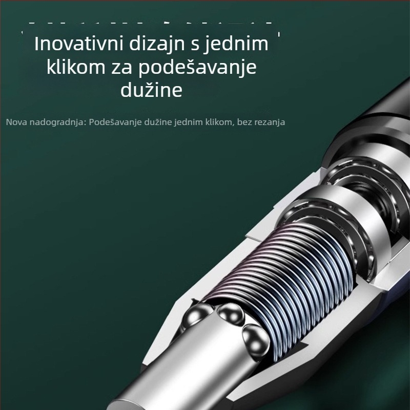 Skakač s čeličnim užetom, automatskim zaključavanjem, prilagodljiv, dvostruki ležajevi, duljina 3 m