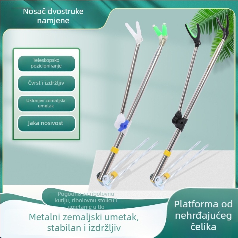 Stalak za štapove od nehrđajućeg čelika, sklopiv i s rotacijom