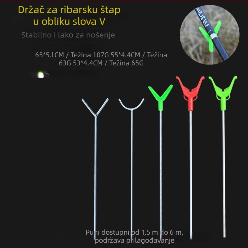 Shangpu Metalni držač za štapove za pecanje sa zemljanim utorom