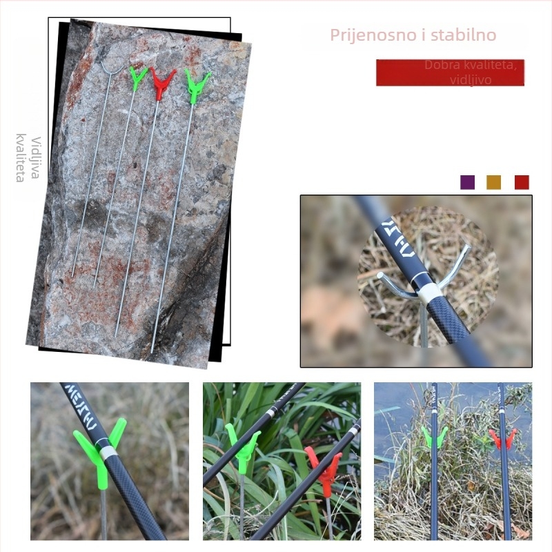 Shangpu Metalni držač za štapove za pecanje sa zemljanim utorom