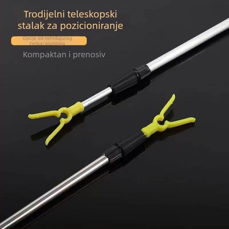 Držač za štap za ribolov – za ručnu i morsku upotrebu, aluminijska legura, zemni koljak, bez sklapanja, bez rotacije, Top Configuration