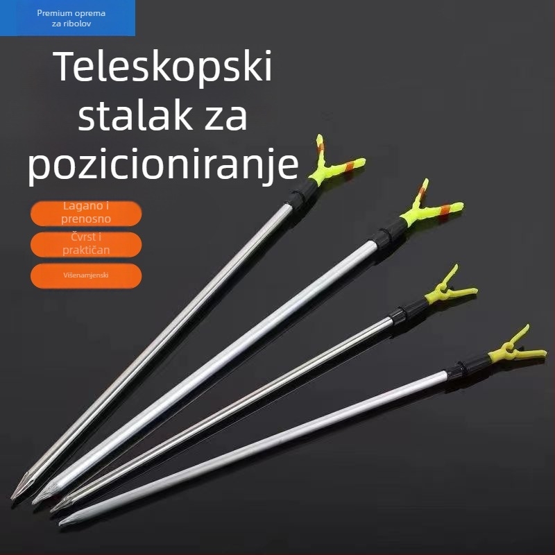 Držač za štap za ribolov – za ručnu i morsku upotrebu, aluminijska legura, zemni koljak, bez sklapanja, bez rotacije, Top Configuration