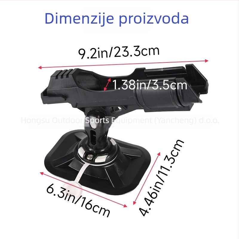 Držač za štap za brod – 360° rotacija, nije sklopiv, karbonska konstrukcija